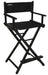 Joiken Rose professional black portable makeup chair with footrest and backrest for salon use