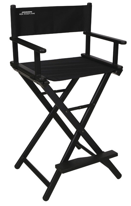 Joiken Rose professional black portable makeup chair with footrest and backrest for salon use