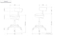 Technical dimensions diagram of the Joiken Sprint Stool showing height and width measurements