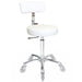 White Joiken Sprint professional stool with chrome base for Australian beauty clinics