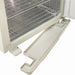 Close up of the removable drip tray for the Joiken hot and cold towel cabinet