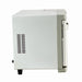 Side profile of Joiken towel warmer showing cooling vents and compact design