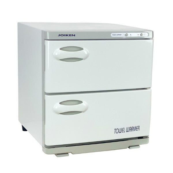 Joiken twin hot towel cabinet in white for professional salon use