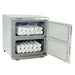 Professional white twin hot towel warmer filled with rolled towels for beauty treatments