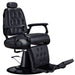 Karma Airlie Beach professional black barber chair with tufted upholstery and reclining backrest