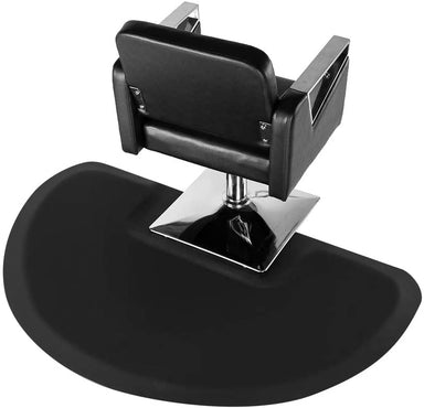 Karma black anti-fatigue hairdressing mat with square base salon chair