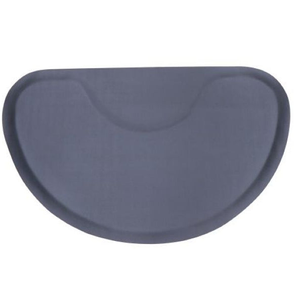 Overhead view showing the semi circular shape of the Karma 90cm x 150cm hairdressing mat