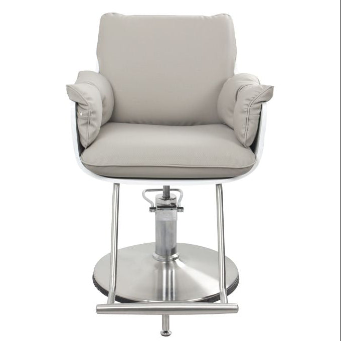 Karma Batemans Bay styling chair in a light grey colour option for custom salon interiors