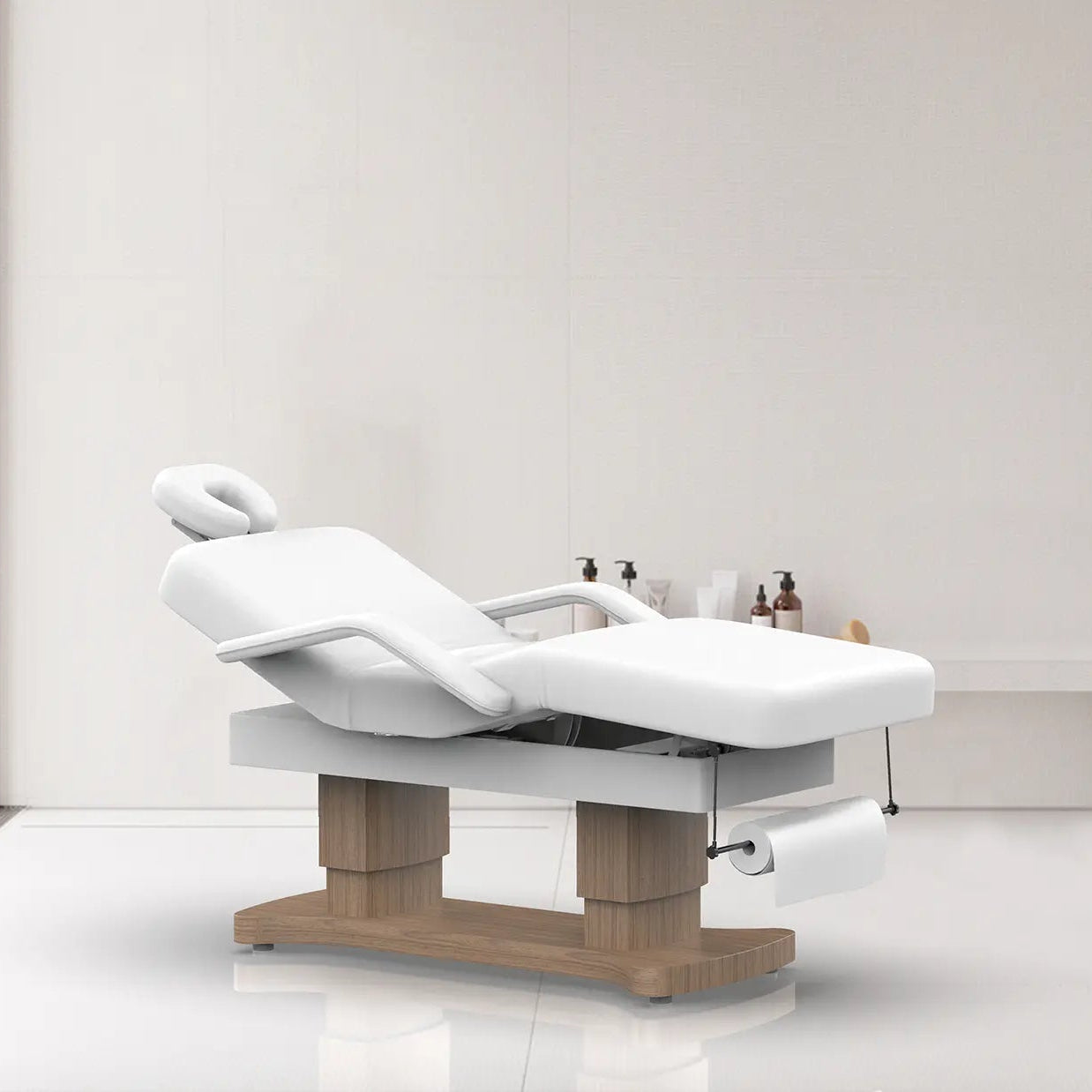 Karma Bethels Beach electric treatment table styled in a modern professional clinic room