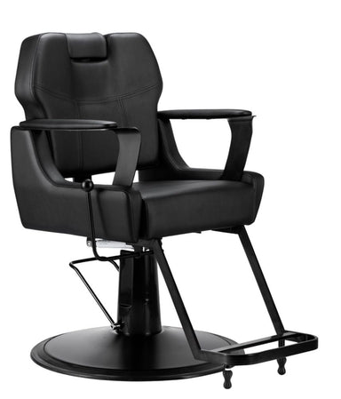 Black Karma Bowral reclining all-purpose salon chair shown at a front angle