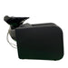 Side profile of the Karma Clunes black electric shampoo basin unit showing the sleek enclosed pedestal design