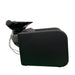 Karma Clunes manual shampoo basin unit in black vinyl showing the side profile and wash bowl