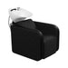 Karma Clunes premium black electric basin unit featuring a white ceramic bowl and quilted diamond pattern upholstery