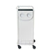 Rear view of the Karma Darwin white salon trolley highlighting the sturdy powder-coated build