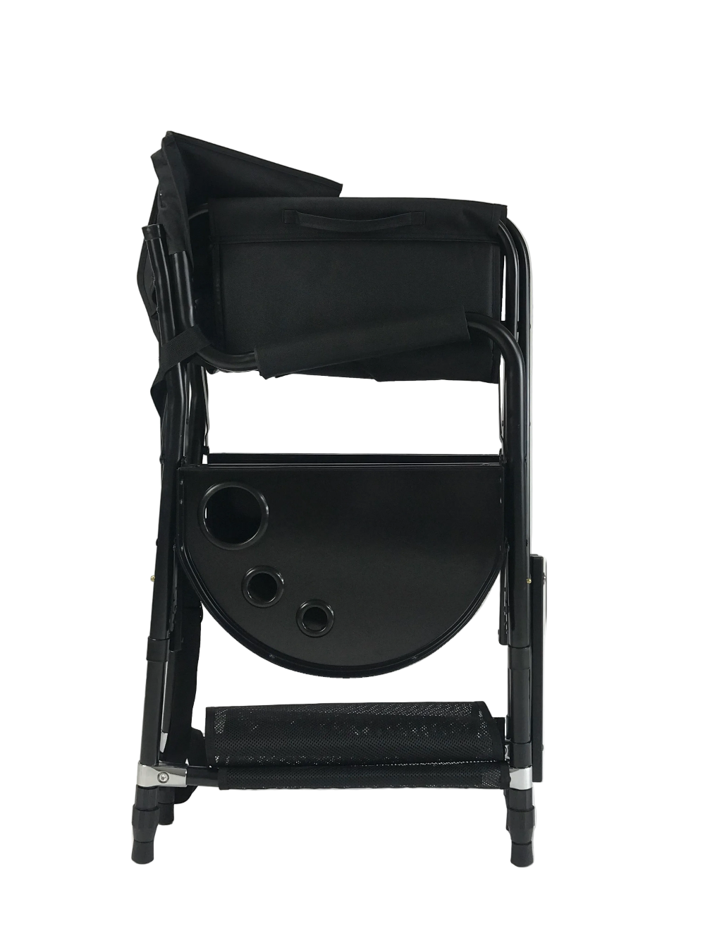 Folded portable makeup chair for easy transport and storage