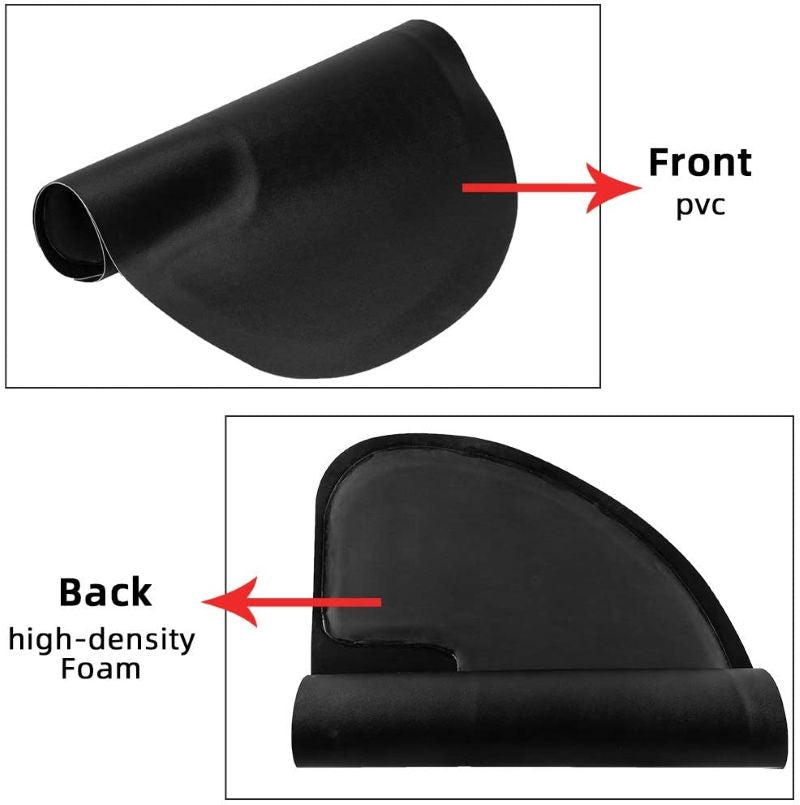 Side profile showing the thickness and high density foam of the Karma hairdressing mat