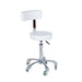 Karma Hobart salon stool showing backrest and hair-free castors