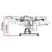 Dimensions diagram showing the adjustable height range from 64cm to 86cm for the Karma Invercargill bed