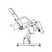 Technical drawing illustrating the 80 degree backrest and 88 degree leg adjustment angles