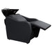Karma Mosman professional black shampoo basin unit with electric reclining leg rest and Shiatsu massage for hair salons