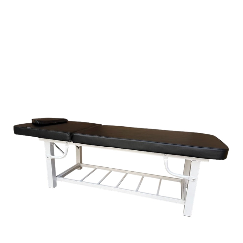 Professional black massage table with removable pillow for salon and clinic use