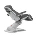 Professional aesthetic treatment chair with charcoal upholstery and adjustable headrest
