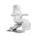 Medical grade white beauty bed with dual-tone grey accents and ergonomic cushioning