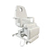 Professional 3-motor electric beauty bed in white showing face hole and removable pillow
