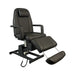 Karma Rotorua black treatment table showing adjustable leg and back sections for beauty services