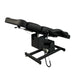 Karma Rotorua black electric bed at minimum height setting for easy client access