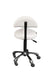 ergonomic salon stool with raised seat and hair-resistant castors