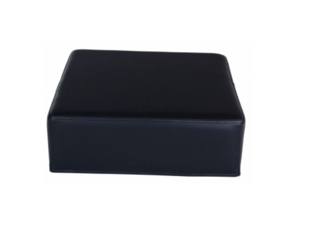 black square booster seat for professional salon and barber chairs