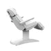 Karma Stratford electric treatment table showing adjustable leg and backrest sections for patient comfort