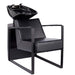 Karma Wodonga professional salon basin unit in black with adjustable ceramic sink and matte black frame
