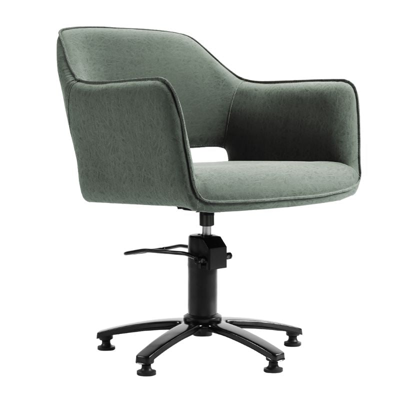 Agave green professional salon styling chair with five star base