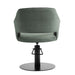 Back view of agave professional styling chair with round base