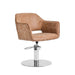 Desert vinyl professional salon styling chair with round steel base