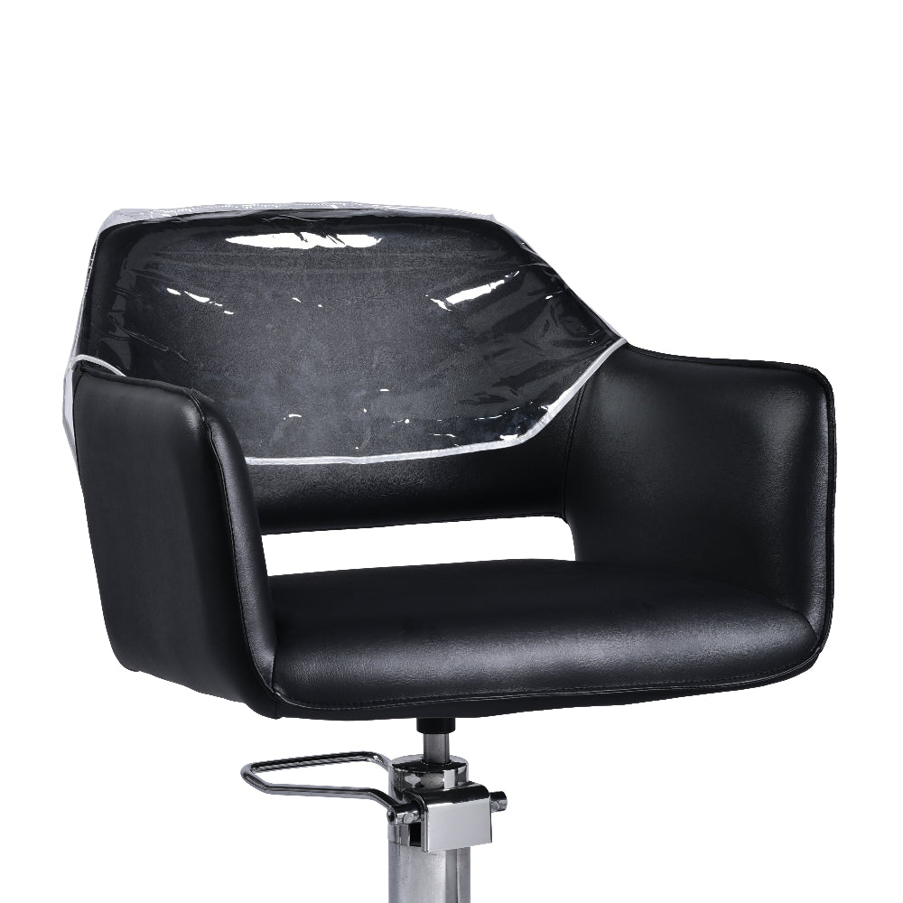 Kathleen styling chair front view with wipe-clean protective cover