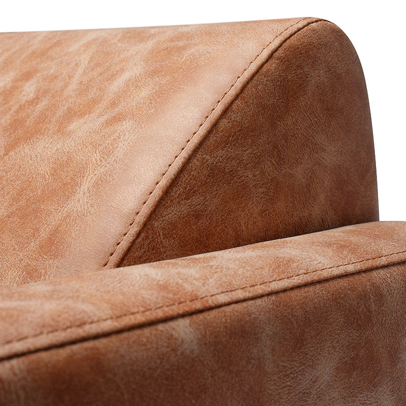 Industrial vinyl upholstery detail on desert Kelly shampoo unit.