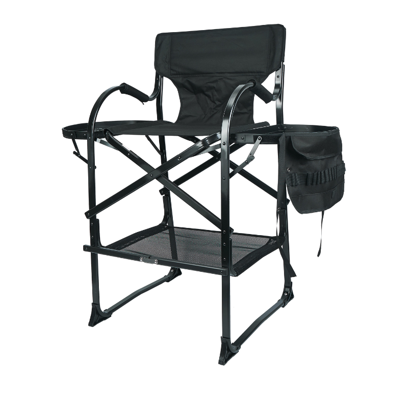 Professional makeup chair with side accessory tray suitable for beauty salons