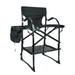 Lightweight black makeup chair with accessory tray for professional makeup artists
