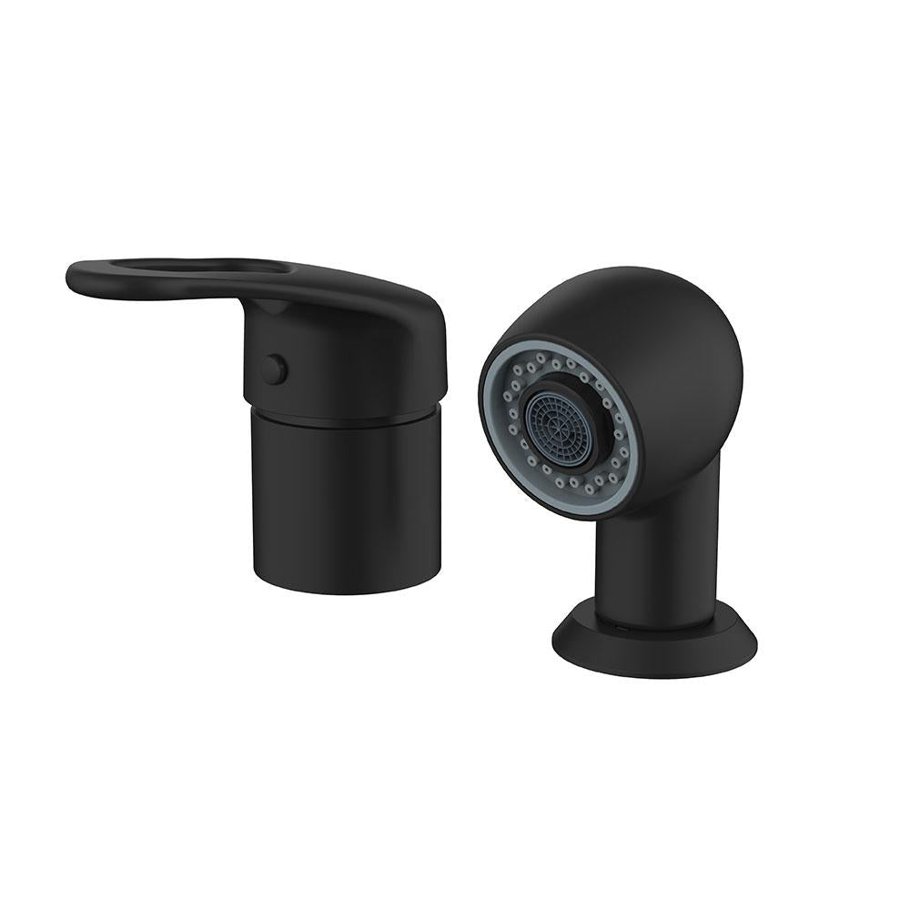 Matte black KSHE basin mixer set designed for professional Australian hair salons