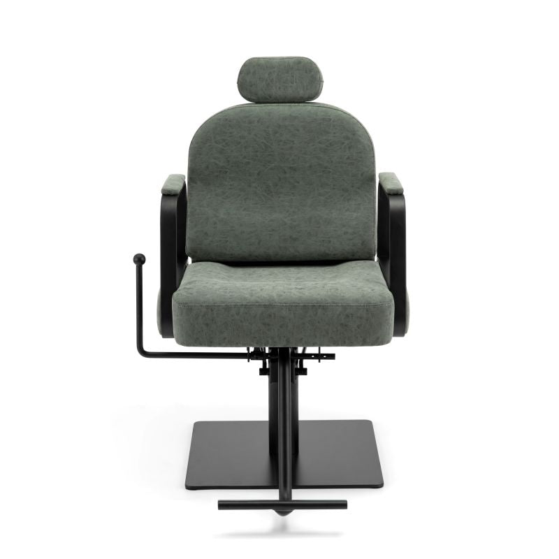 Agave green reclining styling chair for beauty salons
