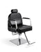 Lauren brow reclining chair in black with chrome base