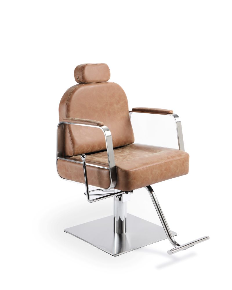 Desert rose brow reclining styling chair front view