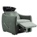 Agave green Leesa shampoo unit for modern Australian hair salons footrest