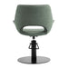 Agave salon styling chair back view with round hydraulic base
