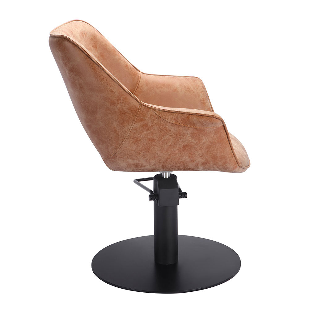 Desert professional salon chair front view with ergonomic comfort seat