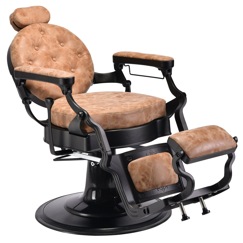 Reclining desert barber chair for professional grooming services