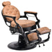 Reclining desert barber chair for professional grooming services